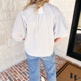 Stripe Dolman Blouse - Sage-200 Fashion Blouses-ALLIE ROSE-July & June Women's Fashion Boutique Located in San Antonio, Texas