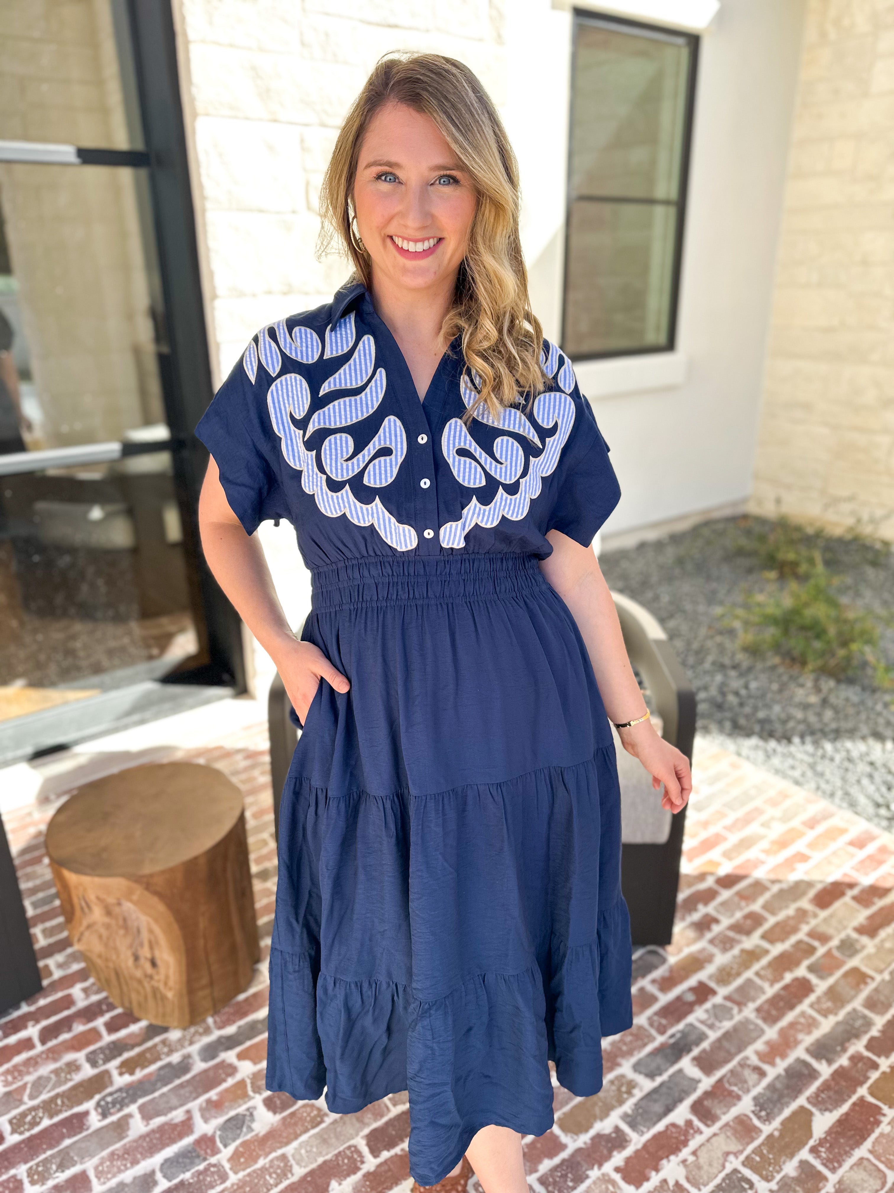 THML- The Sutton Midi Dress-500 Midi-THML-July & June Women's Fashion Boutique Located in San Antonio, Texas