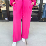 Soft Modal Lounge Pants - Fuchsia Pink-300 Athleisure/Lounge-SKIES ARE BLUE-July & June Women's Fashion Boutique Located in San Antonio, Texas