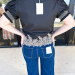 The Olivia Blouse - Black-200 Fashion Blouses-ENTRO-July & June Women's Fashion Boutique Located in San Antonio, Texas