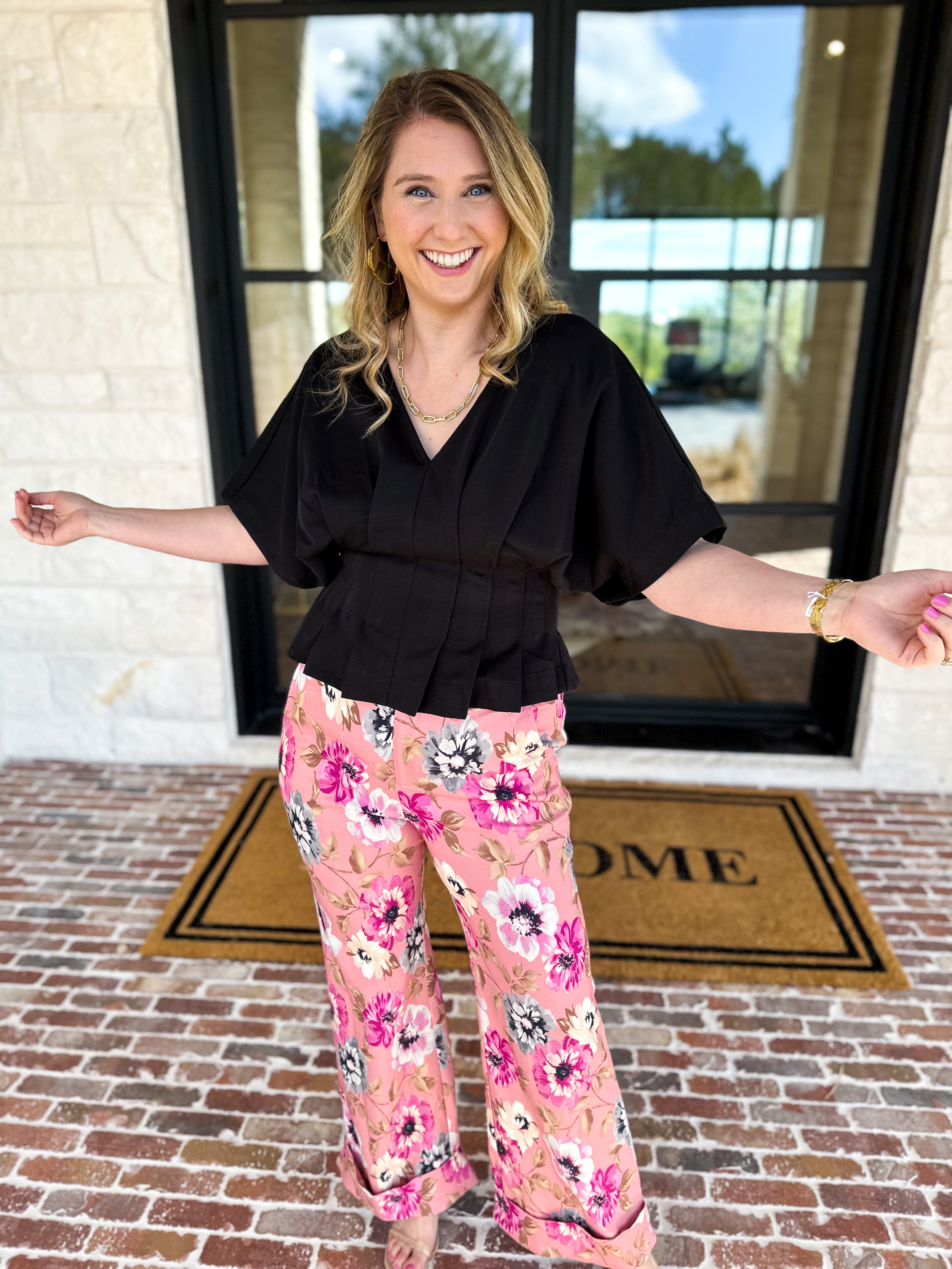 Elevated Chic Top - Black-200 Fashion Blouses-ENTRO-July & June Women's Fashion Boutique Located in San Antonio, Texas