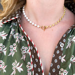 Easton Elle - Pearl & Loop Necklace-110 Jewelry & Hair-Easton Elle-July & June Women's Fashion Boutique Located in San Antonio, Texas