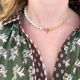 Easton Elle - Pearl & Loop Necklace-110 Jewelry & Hair-Easton Elle-July & June Women's Fashion Boutique Located in San Antonio, Texas