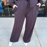 Soft Modal Lounge Pants - Chocolate-300 Athleisure/Lounge-SKIES ARE BLUE-July & June Women's Fashion Boutique Located in San Antonio, Texas