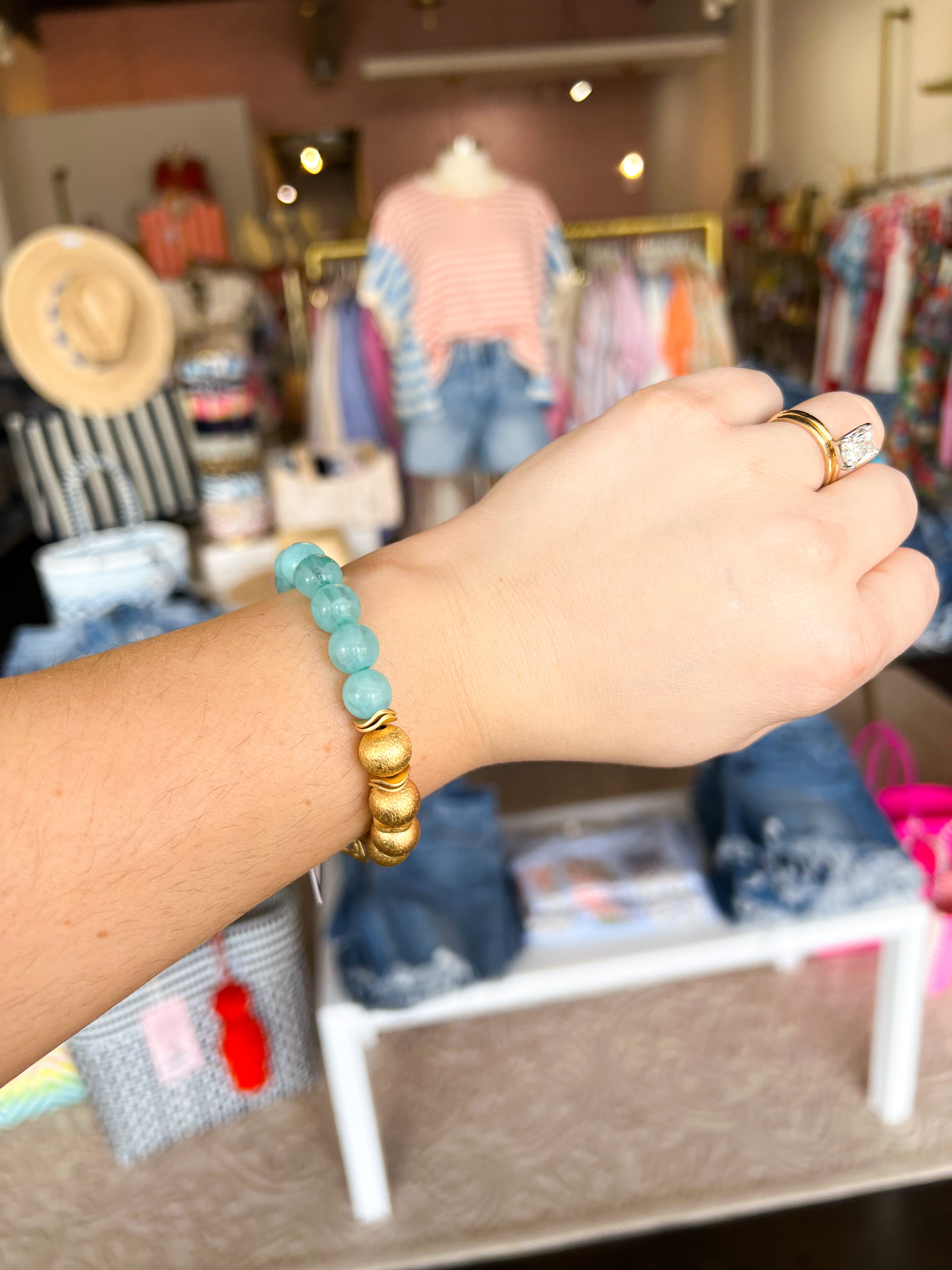 Michelle McDowell - Eden Aqua Bracelet-110 Jewelry & Hair-Michelle McDowell-July & June Women's Fashion Boutique Located in San Antonio, Texas