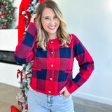 The Kat Cardigan - Red-230 Sweaters/Cardis-ENTRO-July & June Women's Fashion Boutique Located in San Antonio, Texas