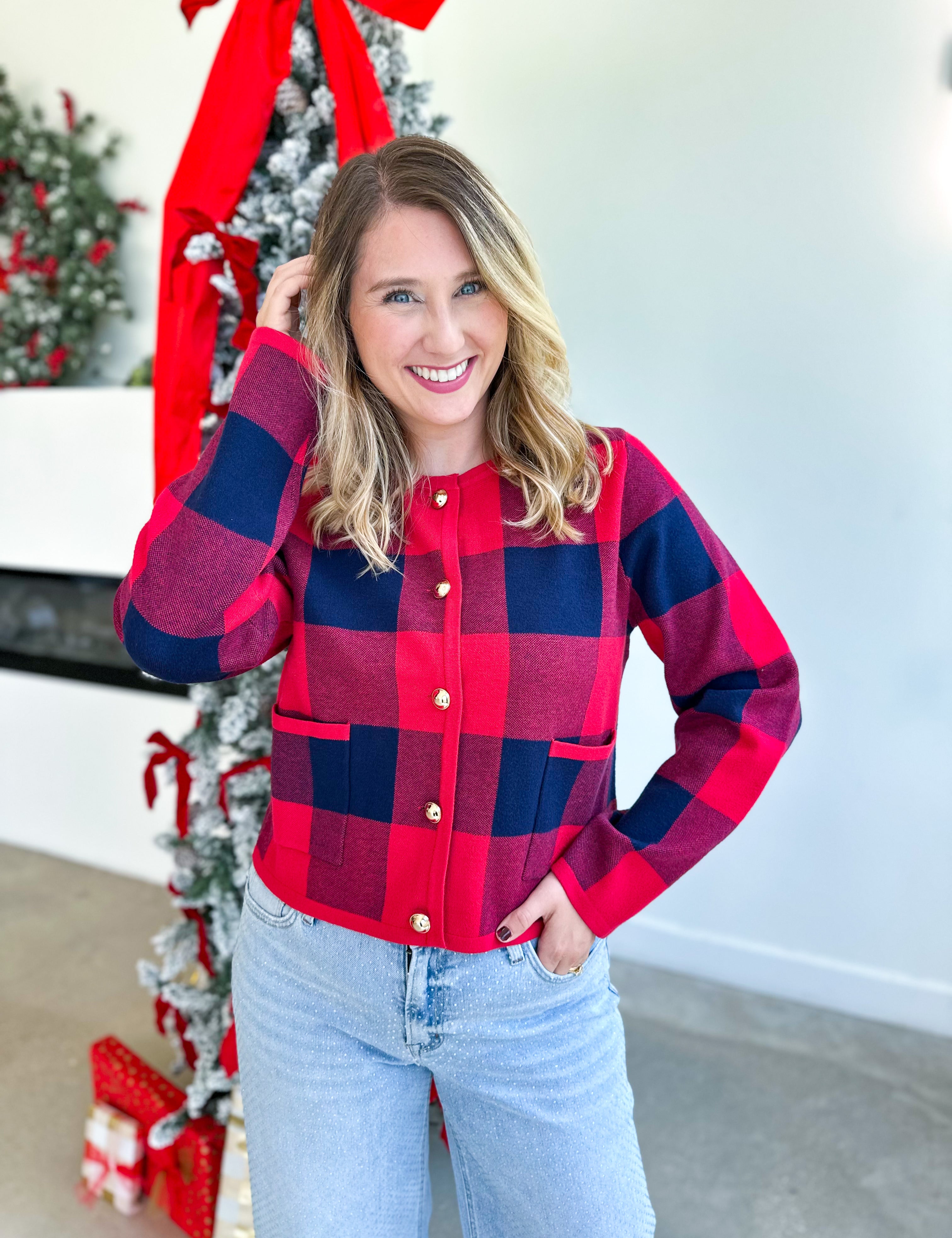 The Kat Cardigan - Red-230 Sweaters/Cardis-ENTRO-July & June Women's Fashion Boutique Located in San Antonio, Texas