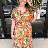 Auburn Abstract Midi Dress-500 Midi-FATE-July & June Women's Fashion Boutique Located in San Antonio, Texas