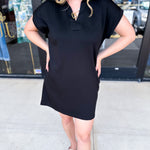 The Comfy Travel Midi Dress - Black-510 Mini-ENTRO-July & June Women's Fashion Boutique Located in San Antonio, Texas