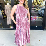 Blush Velvet Midi Dress-500 Midi-POLOGRAM-July & June Women's Fashion Boutique Located in San Antonio, Texas