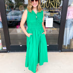 A Day To Remember Midi Dress - Kelly Green-500 Midi-PINCH-July & June Women's Fashion Boutique Located in San Antonio, Texas