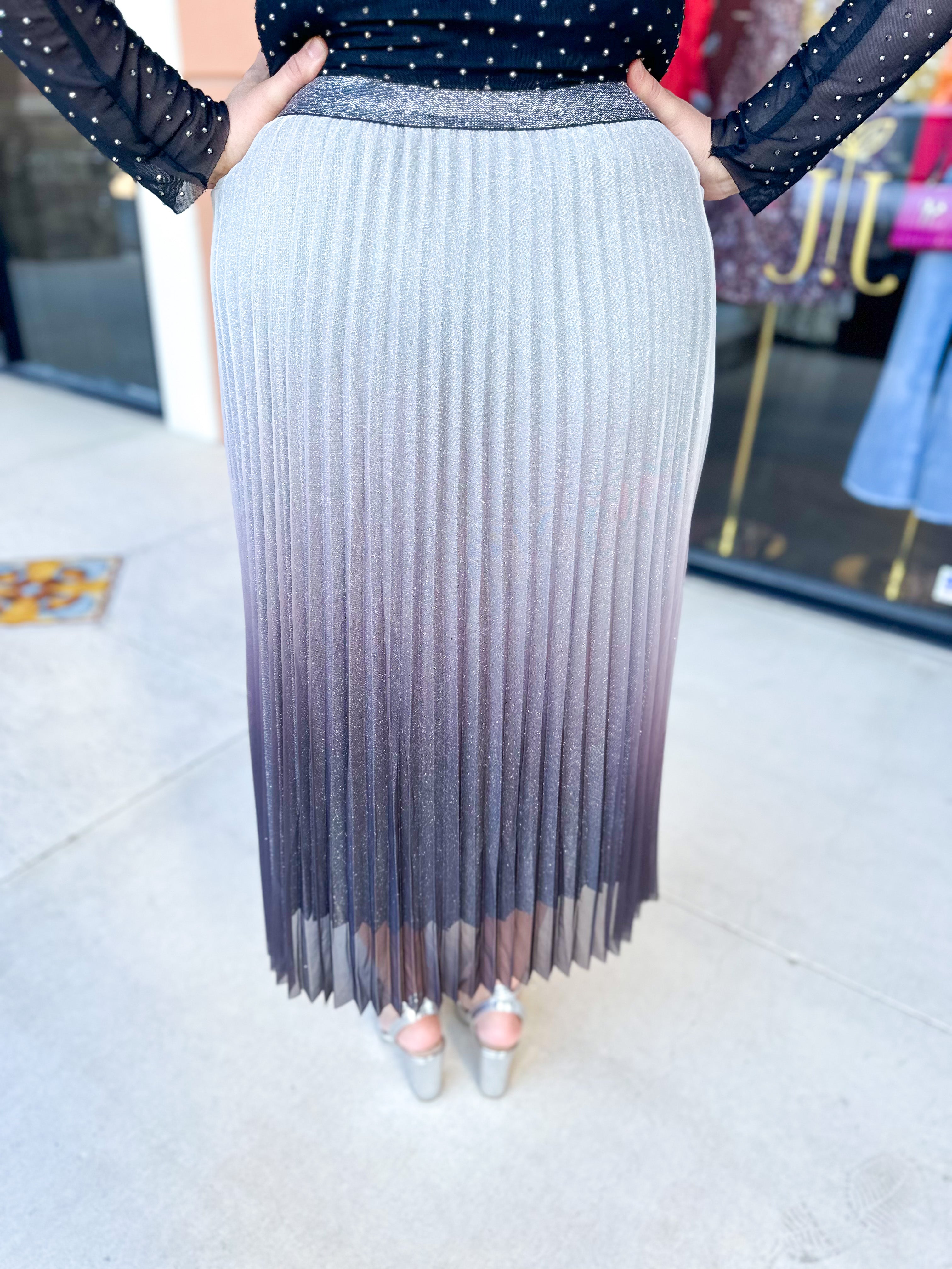 Ombre Midi Skirt-410 Shorts/Skirts-FATE-July & June Women's Fashion Boutique Located in San Antonio, Texas