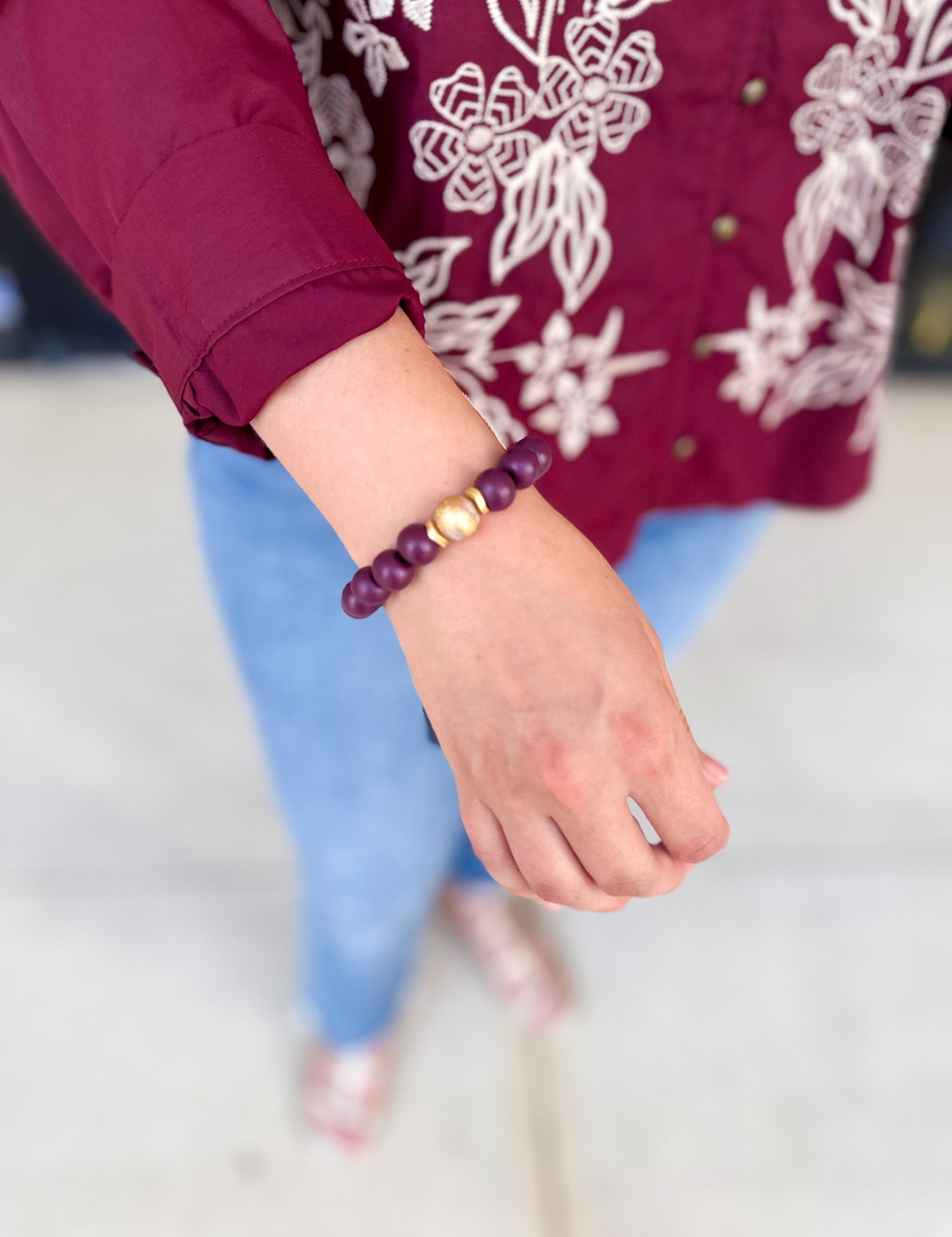 Michelle McDowell - Ryden Bracelet - Maroon-110 Jewelry & Hair-Michelle McDowell-July & June Women's Fashion Boutique Located in San Antonio, Texas