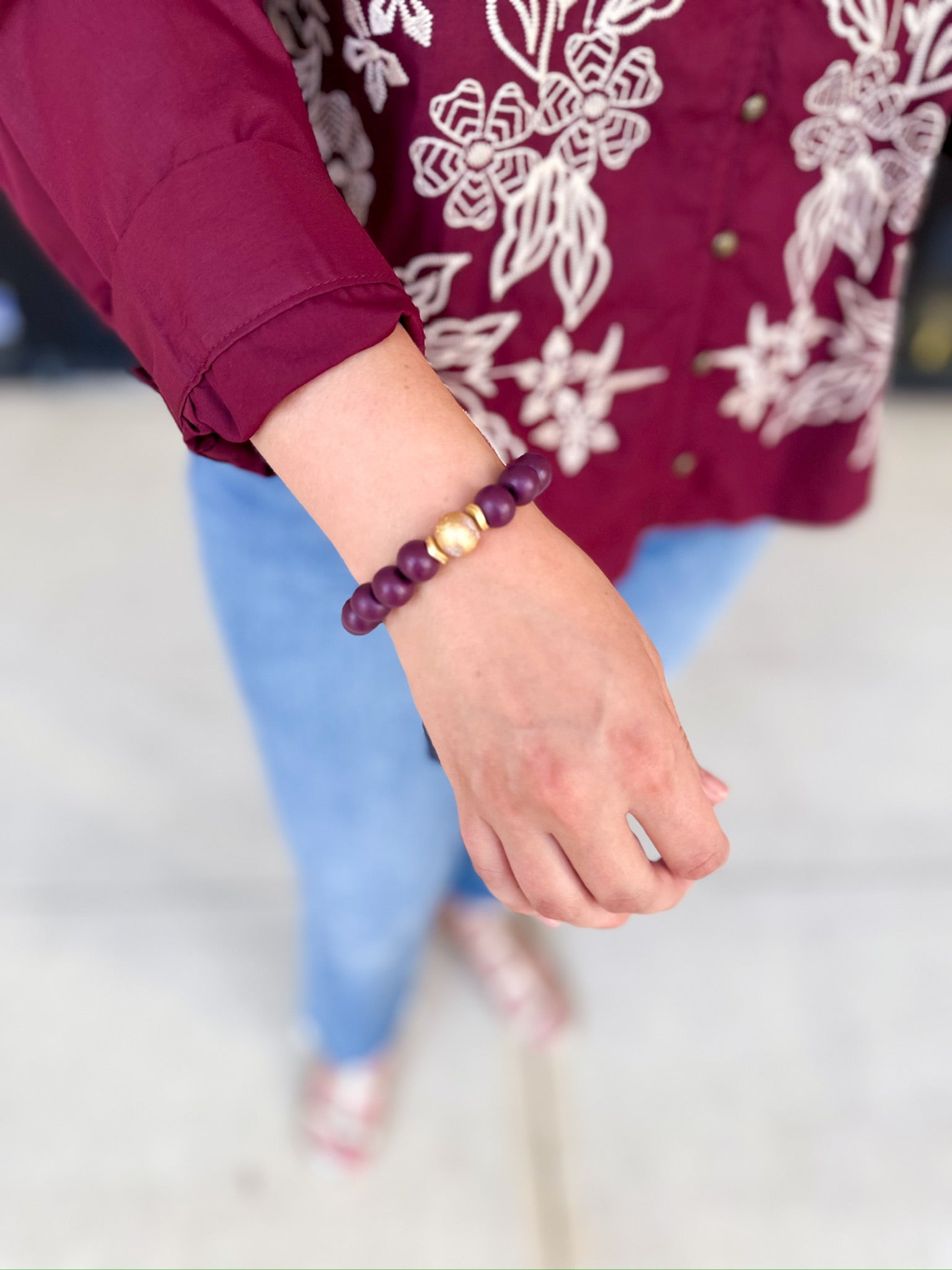 Michelle McDowell - Ryden Bracelet - Maroon-110 Jewelry & Hair-Michelle McDowell-July & June Women's Fashion Boutique Located in San Antonio, Texas