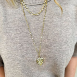 Natalie Wood - Believer Heart Necklace in Gold - RESTOCK-110 Jewelry & Hair-Natalie Wood-July & June Women's Fashion Boutique Located in San Antonio, Texas