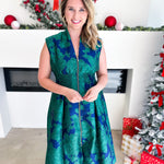 Teal & Bold Blue Midi Dress-500 Midi-FATE-July & June Women's Fashion Boutique Located in San Antonio, Texas