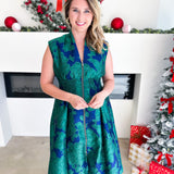 Teal & Bold Blue Midi Dress-500 Midi-FATE-July & June Women's Fashion Boutique Located in San Antonio, Texas