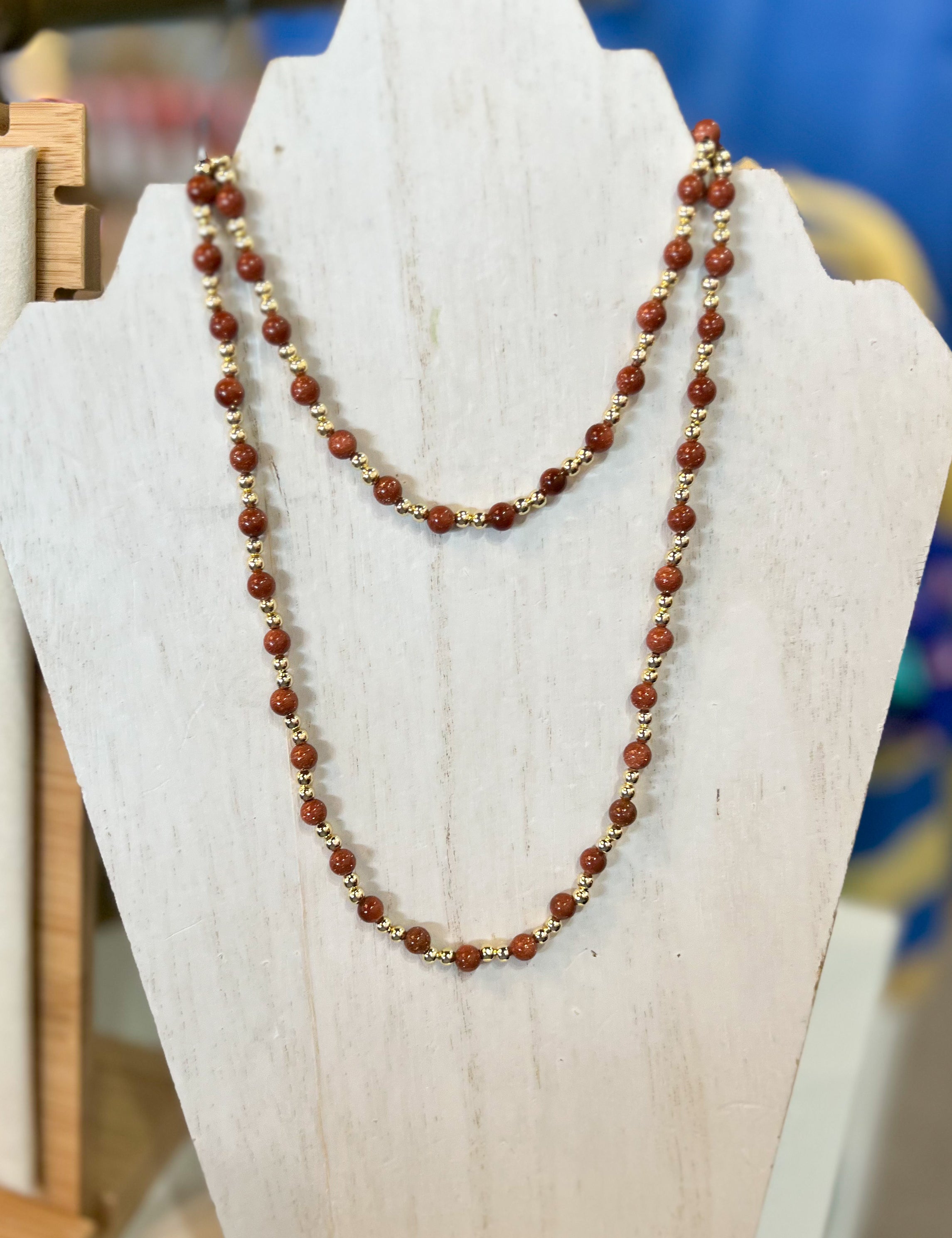 Natalie Wood - Adorned Beaded Necklace - Sandstone-110 Jewelry & Hair-Natalie Wood-July & June Women's Fashion Boutique Located in San Antonio, Texas