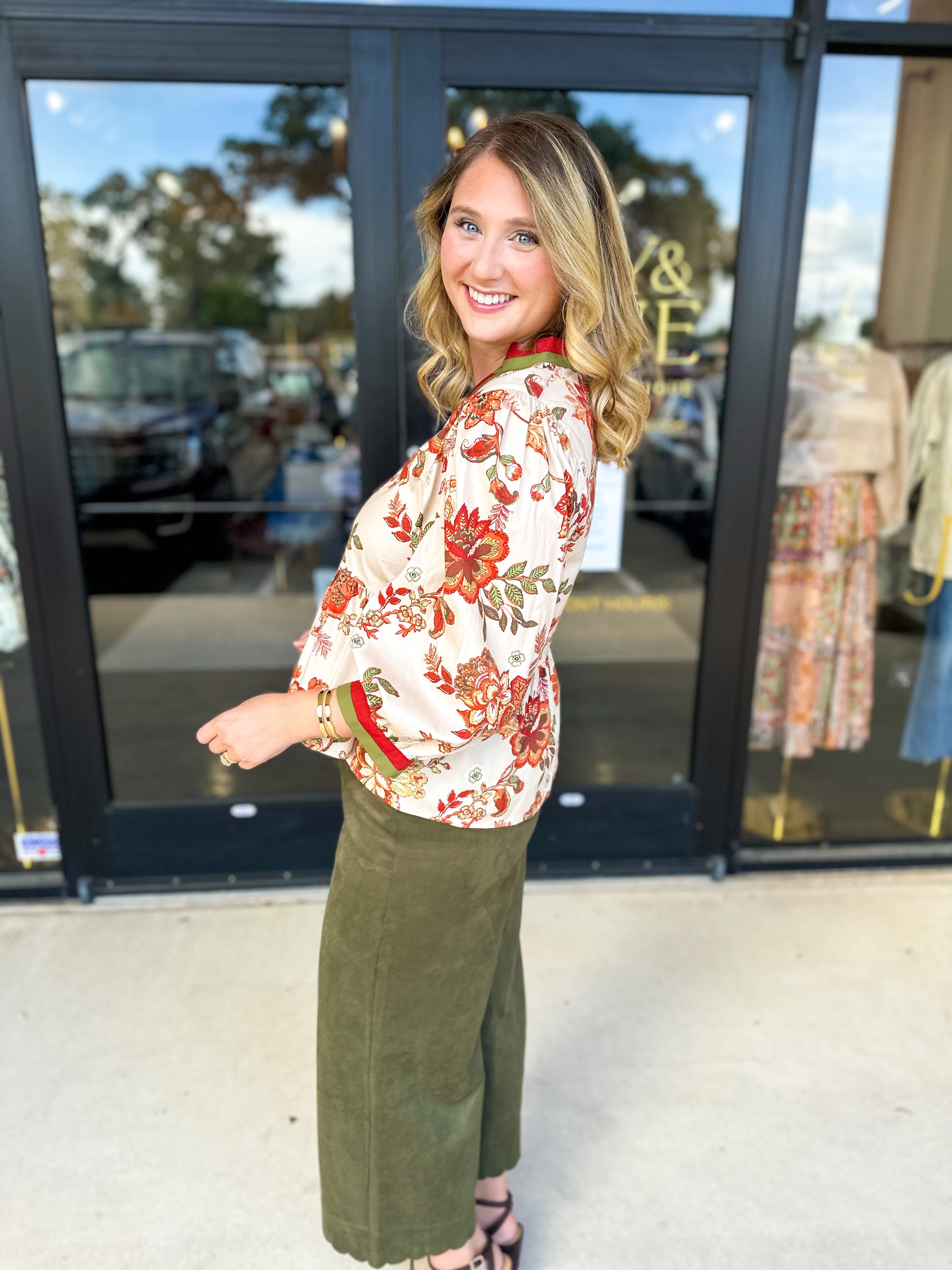 The Polly Peplum Blouse-200 Fashion Blouses-ENTRO-July & June Women's Fashion Boutique Located in San Antonio, Texas