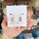 Natalie Wood - Horizon Mini Drop Earrings in Gold-110 Jewelry & Hair-Natalie Wood-July & June Women's Fashion Boutique Located in San Antonio, Texas