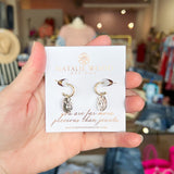 Natalie Wood - Horizon Mini Drop Earrings in Gold/Silver-110 Jewelry & Hair-Natalie Wood-July & June Women's Fashion Boutique Located in San Antonio, Texas