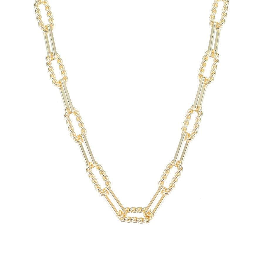 Natalie Wood - She's Spicy Chain Link Necklace-Gold-110 Jewelry & Hair-Natalie Wood-July & June Women's Fashion Boutique Located in San Antonio, Texas