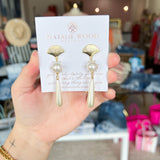 Natalie Wood - Carolina Statement Earrings in Pearl-110 Jewelry & Hair-Natalie Wood-July & June Women's Fashion Boutique Located in San Antonio, Texas