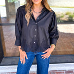 Work to Happy Hour Blouse - Black-200 Fashion Blouses-ENTRO-July & June Women's Fashion Boutique Located in San Antonio, Texas