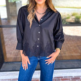 Work to Happy Hour Blouse - Black-200 Fashion Blouses-ENTRO-July & June Women's Fashion Boutique Located in San Antonio, Texas
