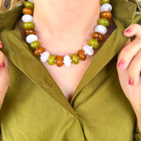 Bailey Beaded Necklace - Olive Mix-110 Jewelry & Hair-Gemelli-July & June Women's Fashion Boutique Located in San Antonio, Texas