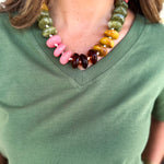 Delray Beaded Necklace - Blush/Green Mix-110 Jewelry & Hair-Gemelli-July & June Women's Fashion Boutique Located in San Antonio, Texas