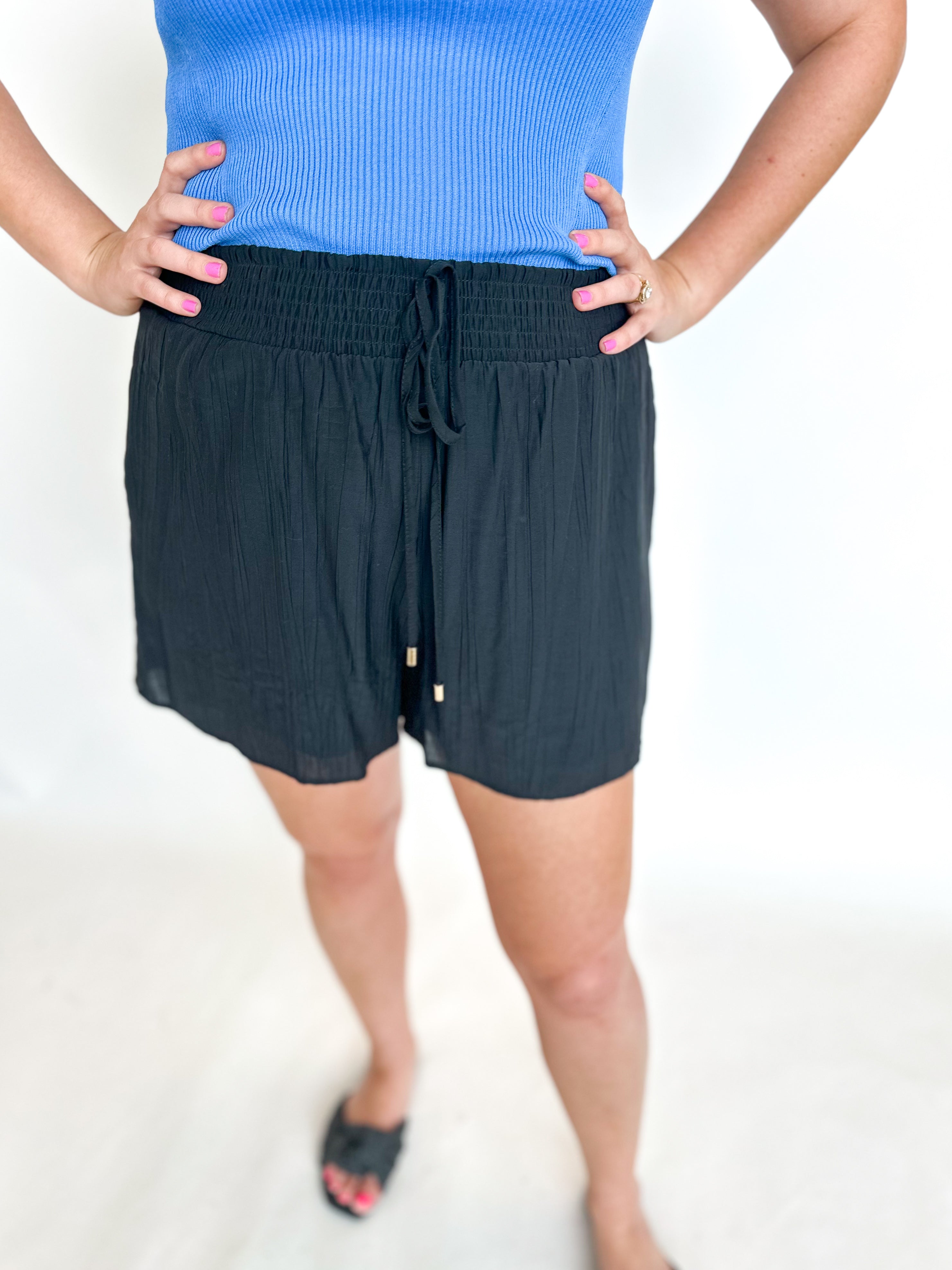 Everyday Comfy Shorts - Black-410 Shorts/Skirts-ALLIE ROSE-July & June Women's Fashion Boutique Located in San Antonio, Texas