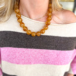 Carter Beaded Necklace - Light Tortoise-110 Jewelry & Hair-Gemelli-July & June Women's Fashion Boutique Located in San Antonio, Texas