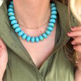 Marlan Beaded Necklace - Turquoise-110 Jewelry & Hair-Gemelli-July & June Women's Fashion Boutique Located in San Antonio, Texas