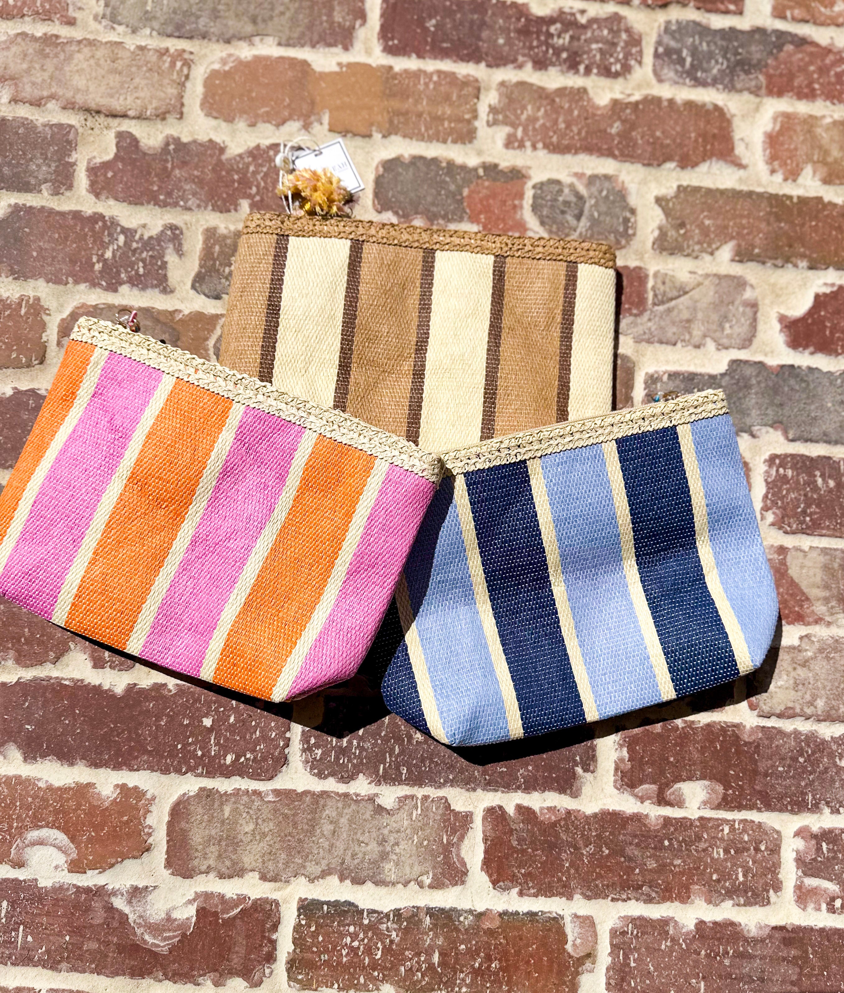 Capri Zip Pouch - Tan-140 Gifts + Home-SHIRALEAH-July & June Women's Fashion Boutique Located in San Antonio, Texas