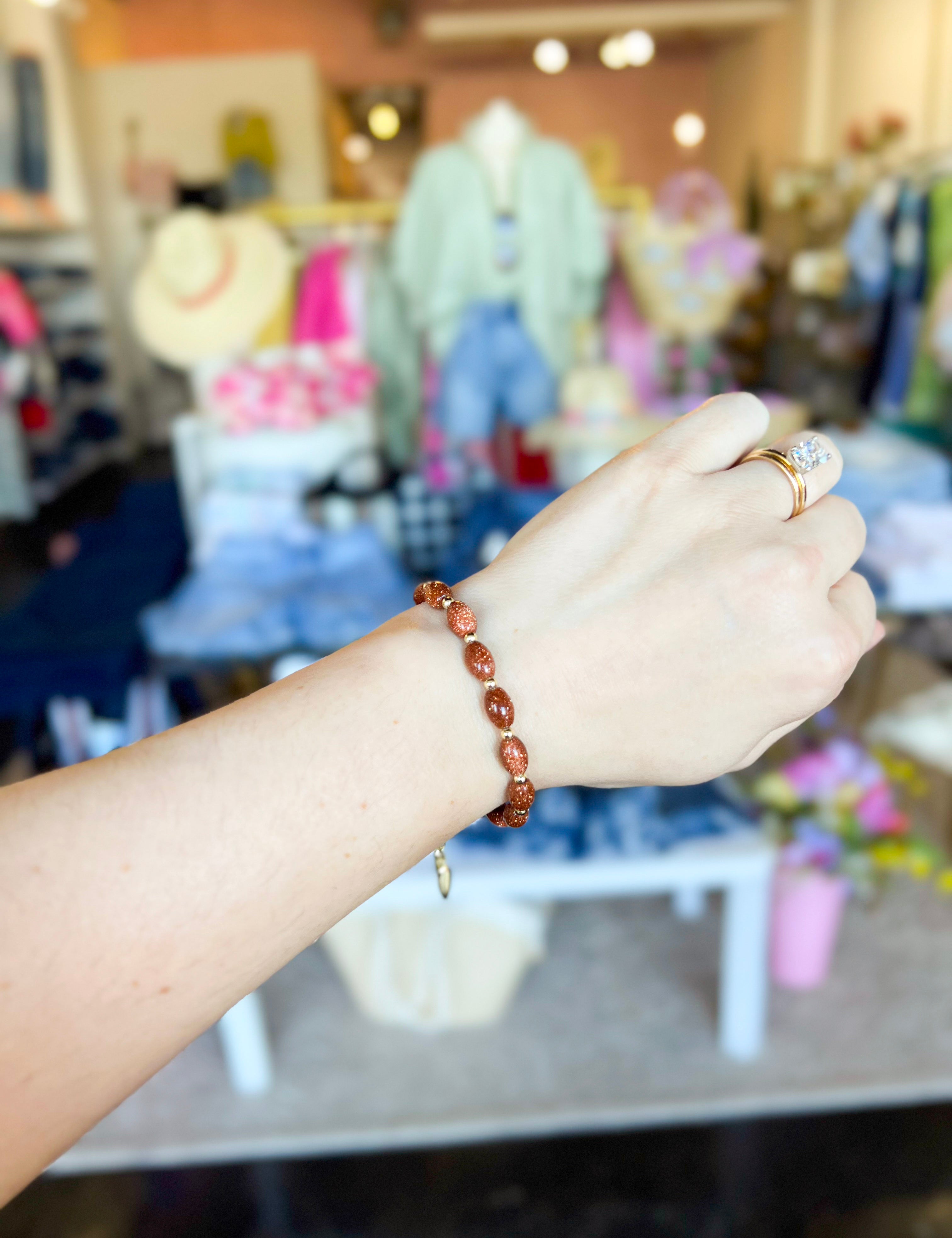 Natalie Wood - Sandstone Layering Bracelet-110 Jewelry & Hair-Natalie Wood-July & June Women's Fashion Boutique Located in San Antonio, Texas