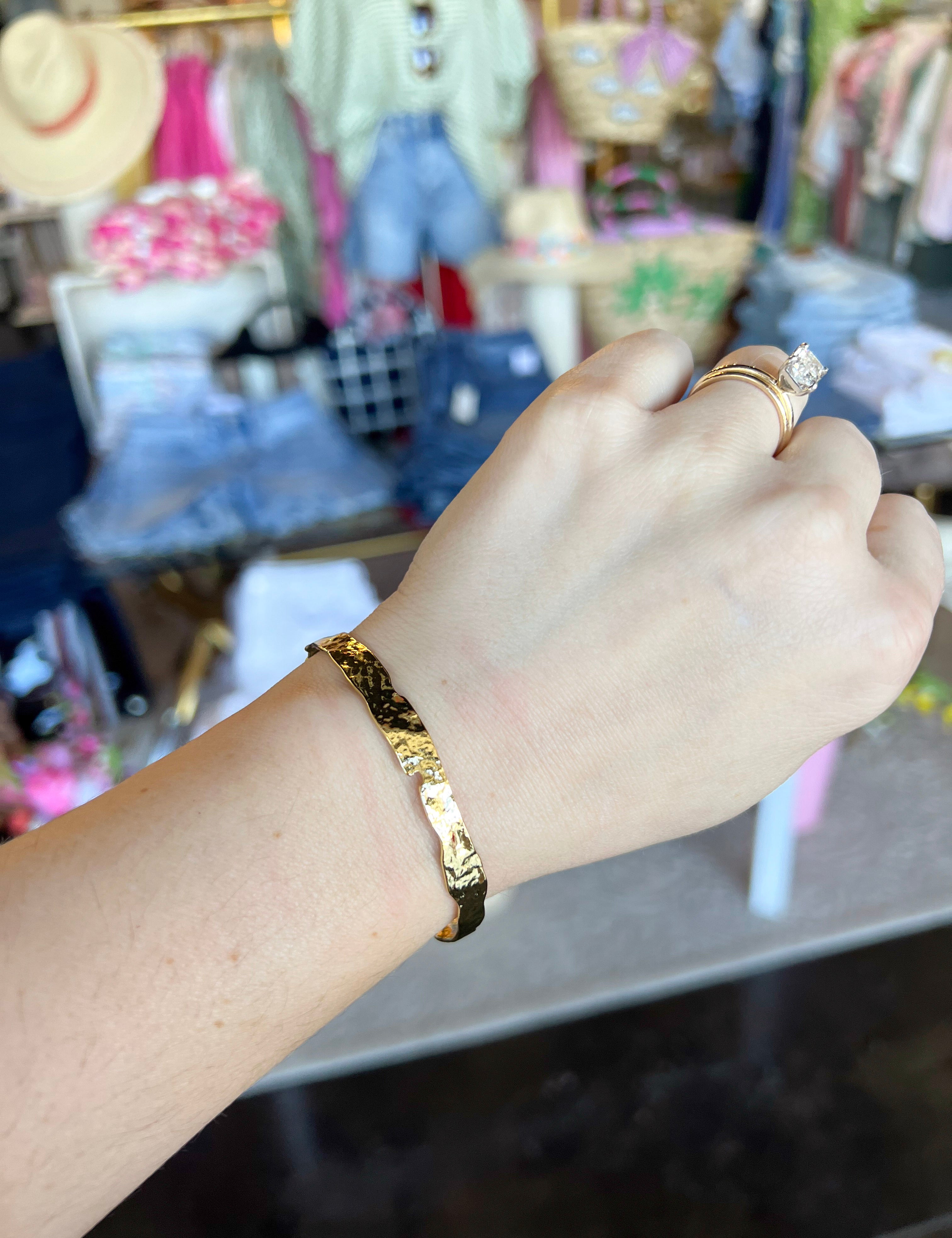 Easton Elle - Plated Cuff - Thin-110 Jewelry & Hair-Easton Elle-July & June Women's Fashion Boutique Located in San Antonio, Texas