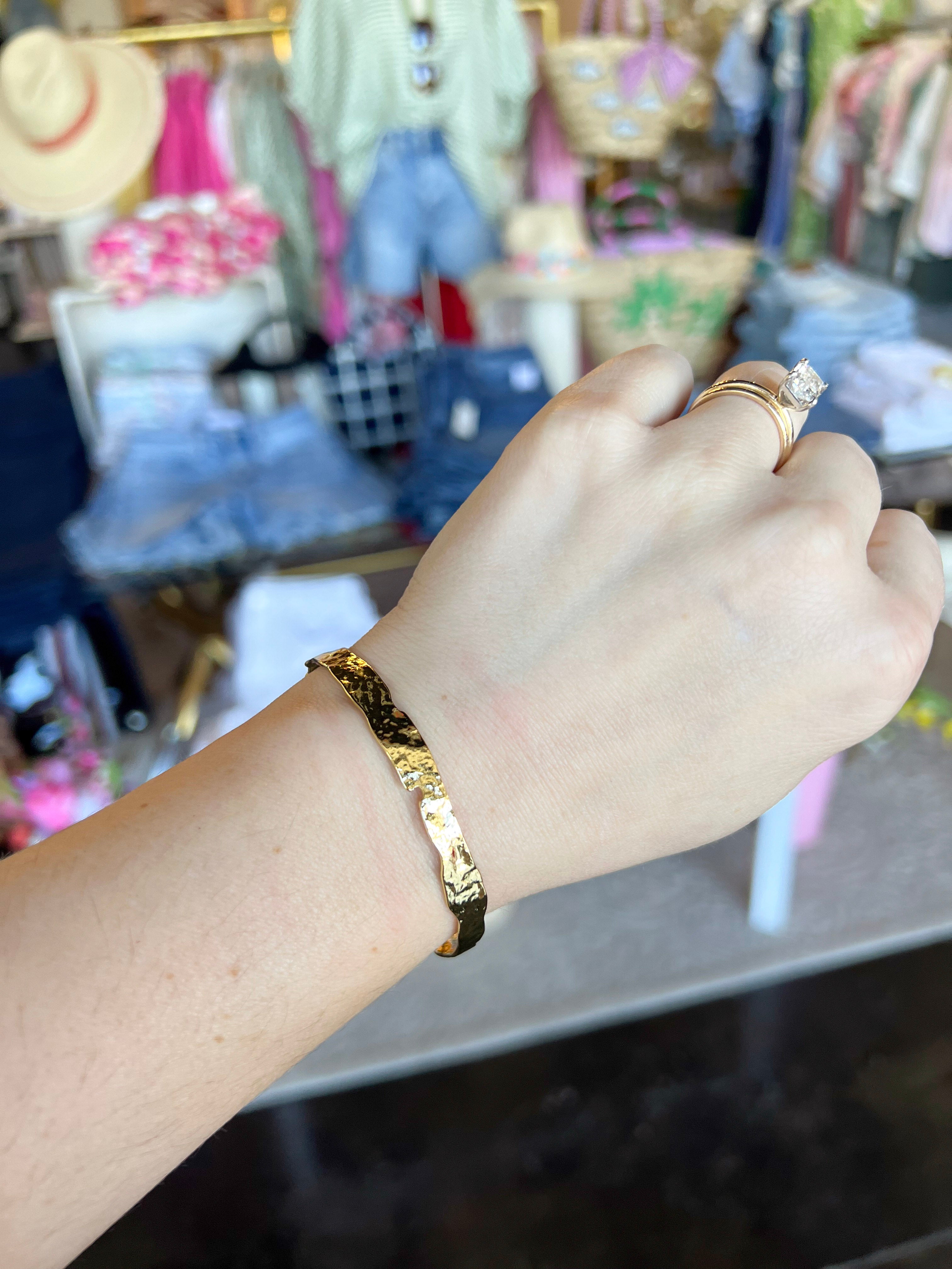 Easton Elle - Plated Cuff - Thin-110 Jewelry & Hair-Easton Elle-July & June Women's Fashion Boutique Located in San Antonio, Texas