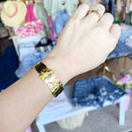 Easton Elle - Plated Cuff - Thick-110 Jewelry & Hair-Easton Elle-July & June Women's Fashion Boutique Located in San Antonio, Texas