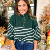 Cozy Weekend Sweater Top - Pine-230 Sweaters/Cardis-ENTRO-July & June Women's Fashion Boutique Located in San Antonio, Texas