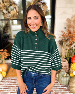 Cozy Weekend Sweater Top - Pine-230 Sweaters/Cardis-ENTRO-July & June Women's Fashion Boutique Located in San Antonio, Texas