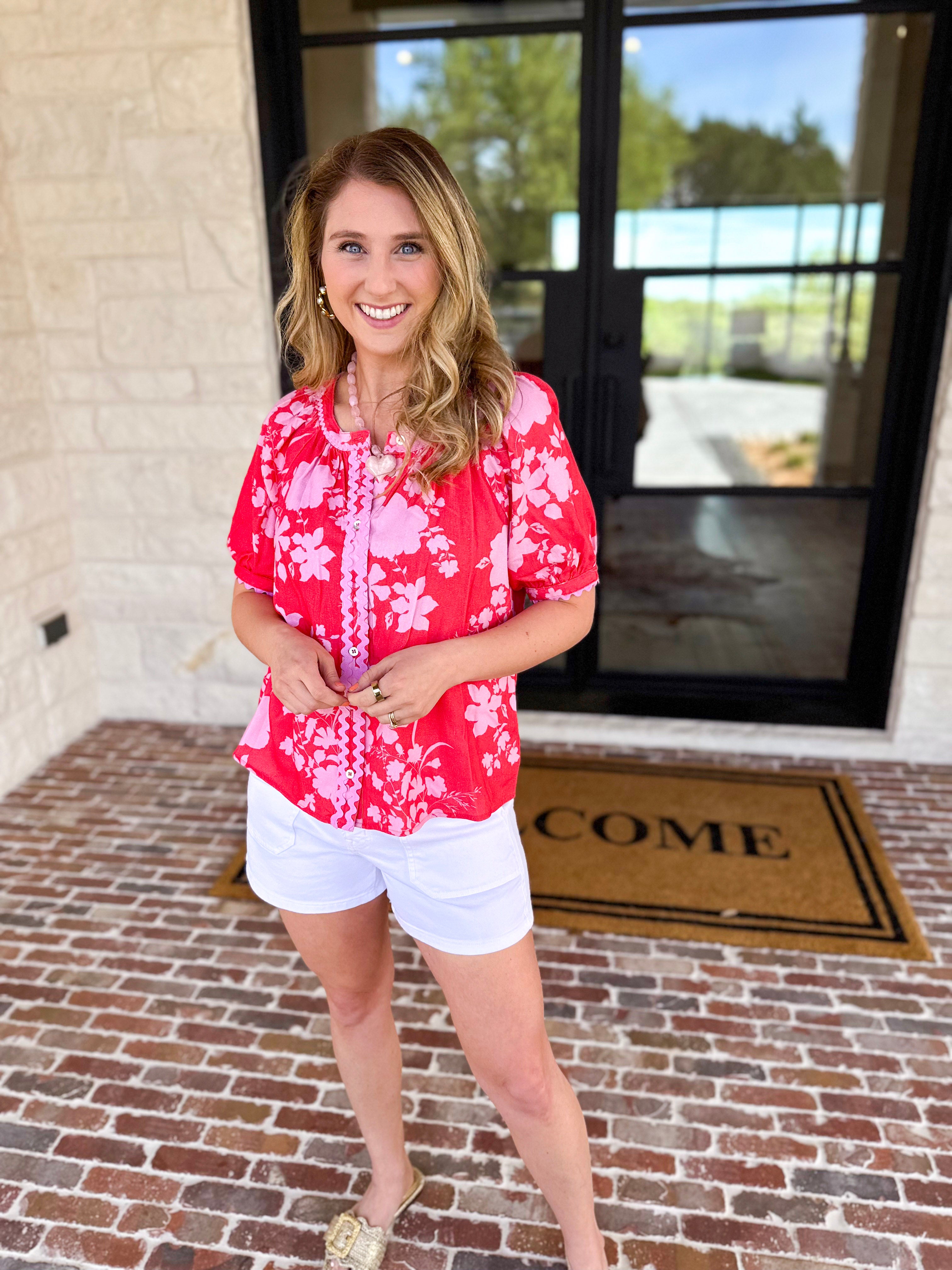 The Colorful in Confidence Blouse-200 Fashion Blouses-FATE-July & June Women's Fashion Boutique Located in San Antonio, Texas