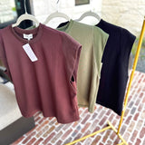 Chic Essentials Top - Espresso-210 Casual Blouses-ENTRO-July & June Women's Fashion Boutique Located in San Antonio, Texas
