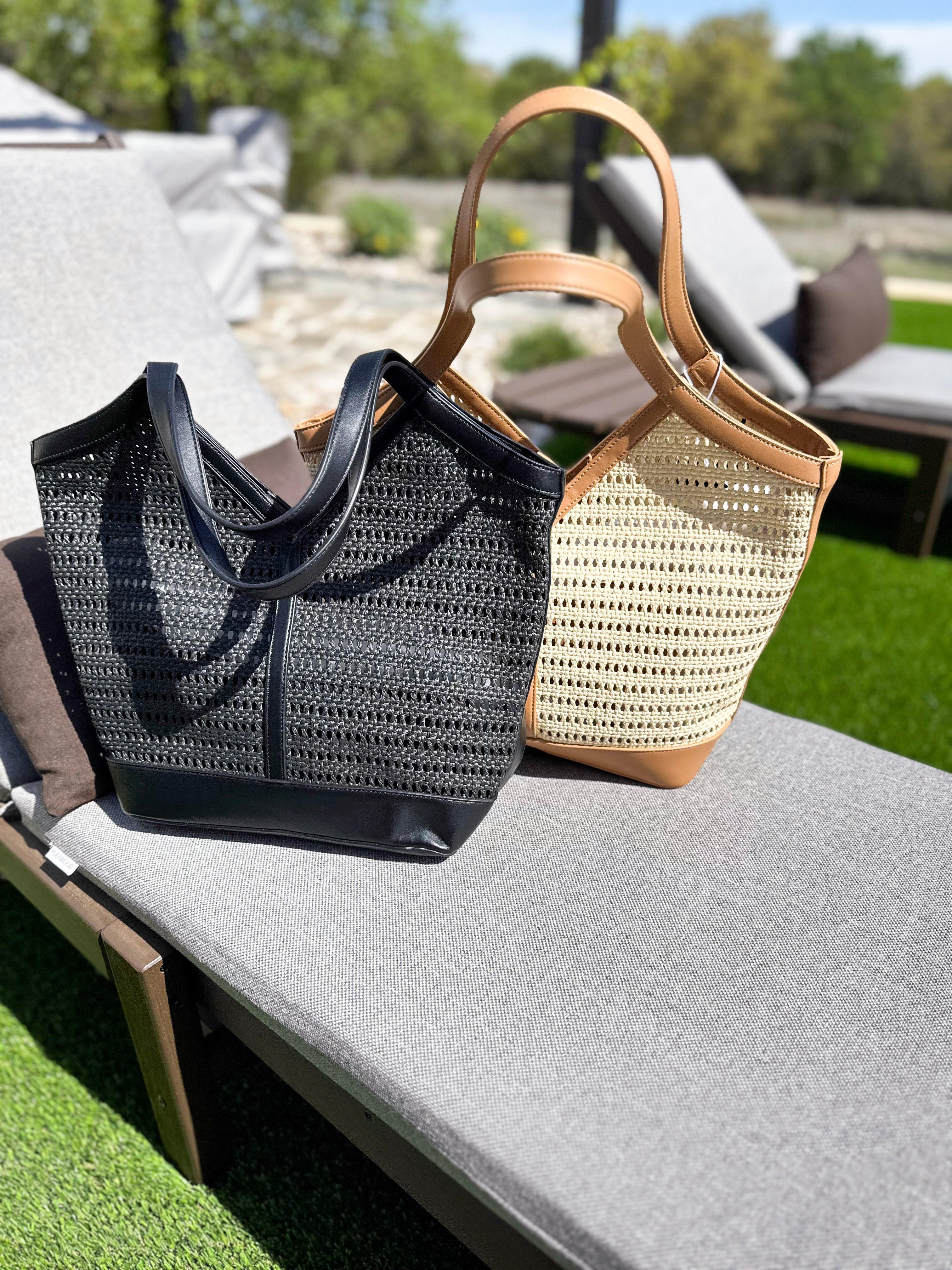 The Tosca Tote Bag - Black-130 ACCESSORIES-SHIRALEAH-July & June Women's Fashion Boutique Located in San Antonio, Texas