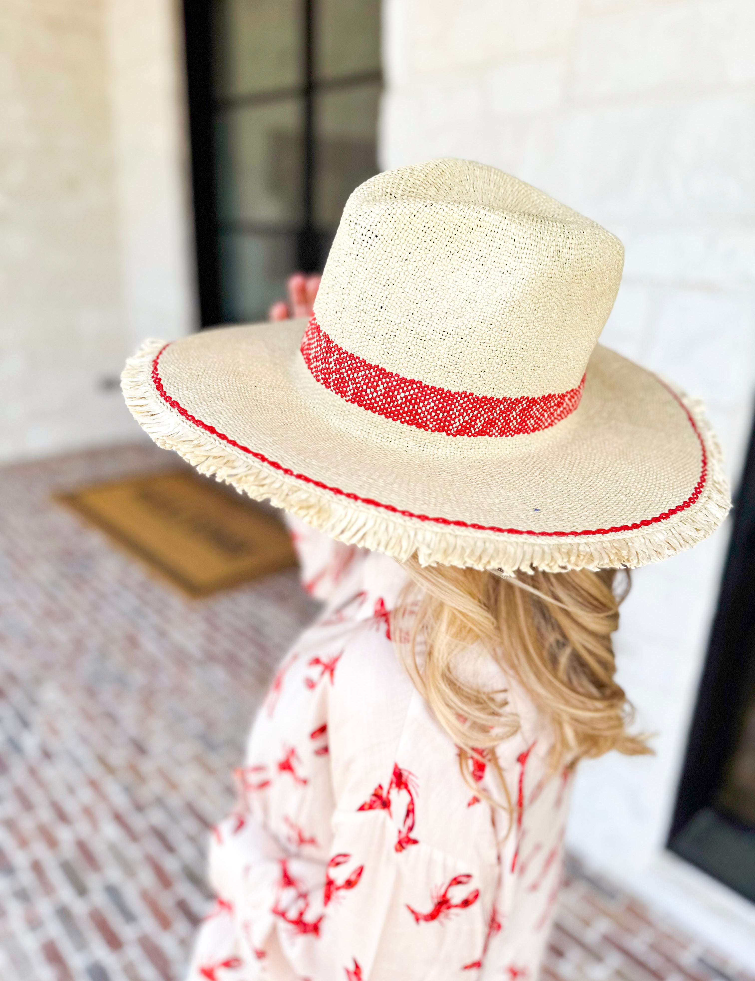 The Ari Hat - Red-130 ACCESSORIES-SHIRALEAH-July & June Women's Fashion Boutique Located in San Antonio, Texas