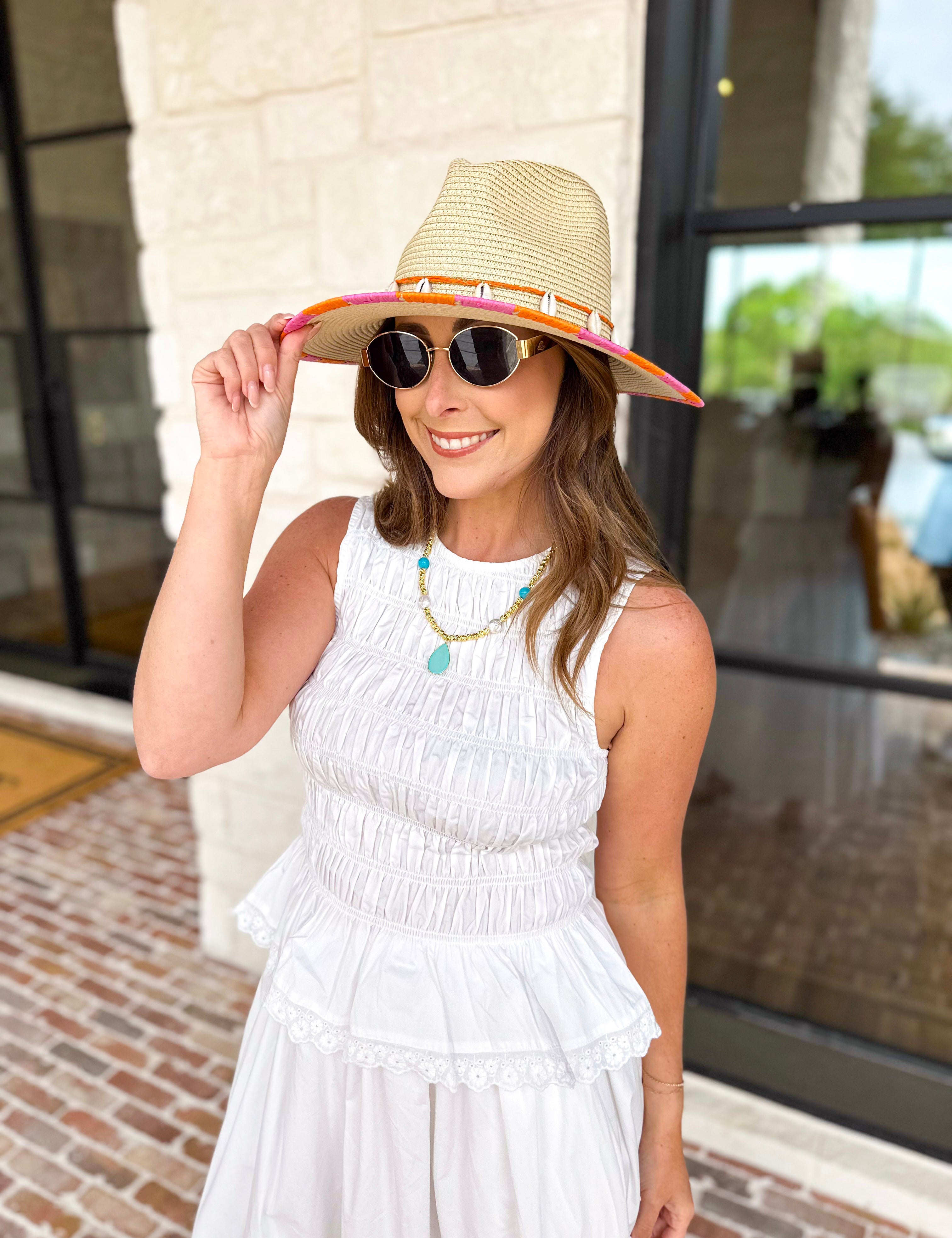 The Riviera Hat-130 ACCESSORIES-SHIRALEAH-July & June Women's Fashion Boutique Located in San Antonio, Texas