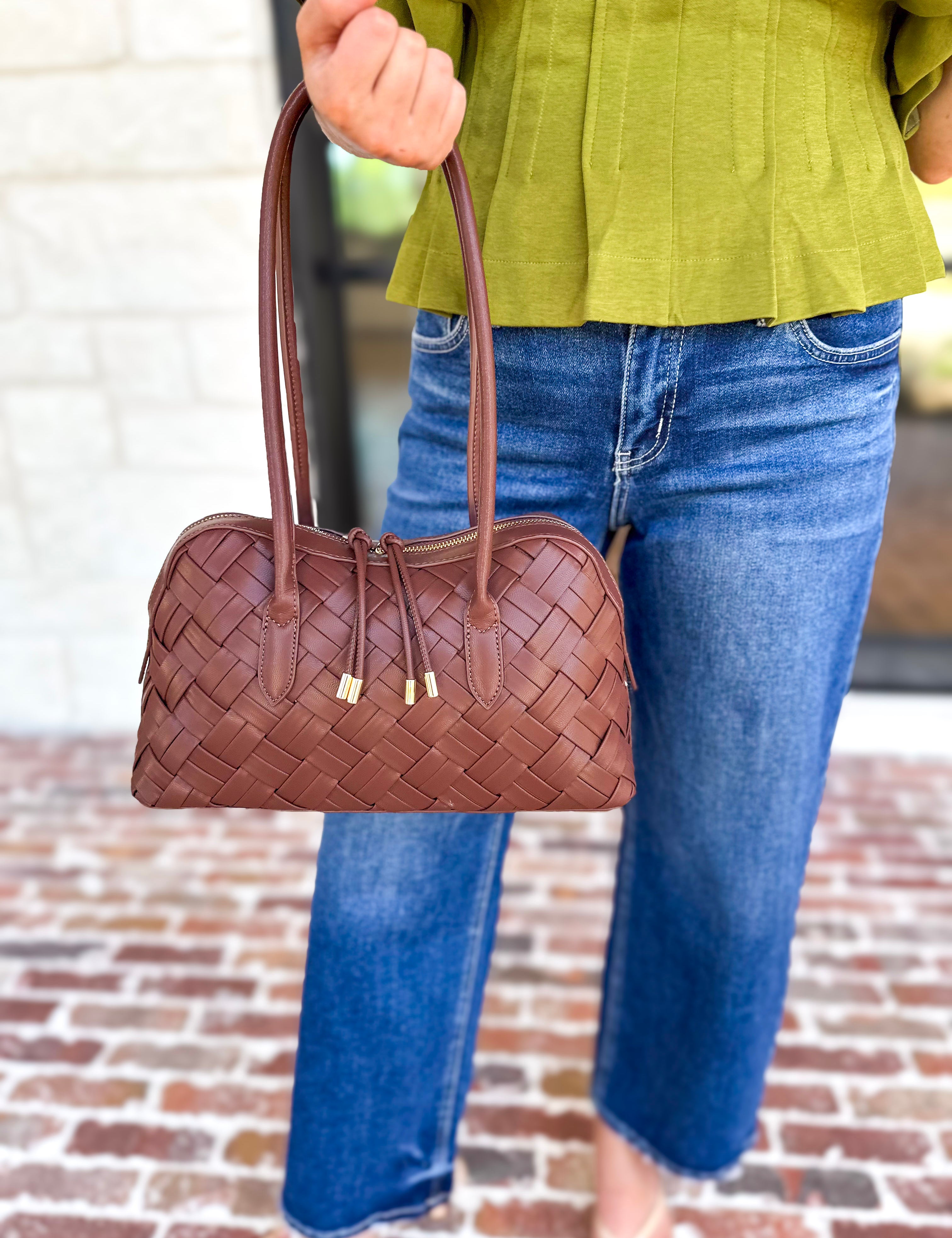 Lotus Shoulder Bag - Chocolate-130 ACCESSORIES-Moda Luxe-July & June Women's Fashion Boutique Located in San Antonio, Texas