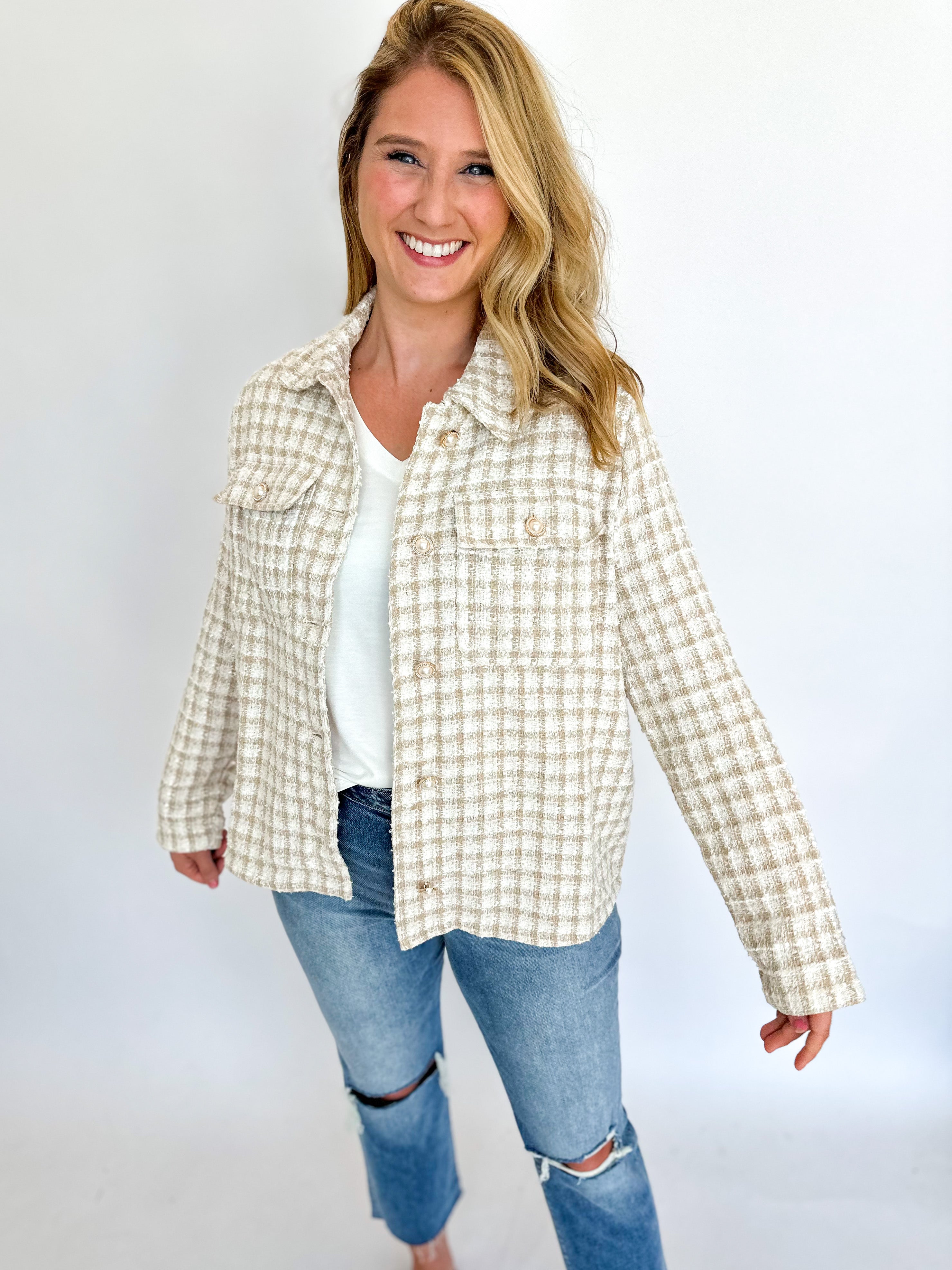 Tweed Chic Shacket-600 Outerwear-FATE-July & June Women's Fashion Boutique Located in San Antonio, Texas