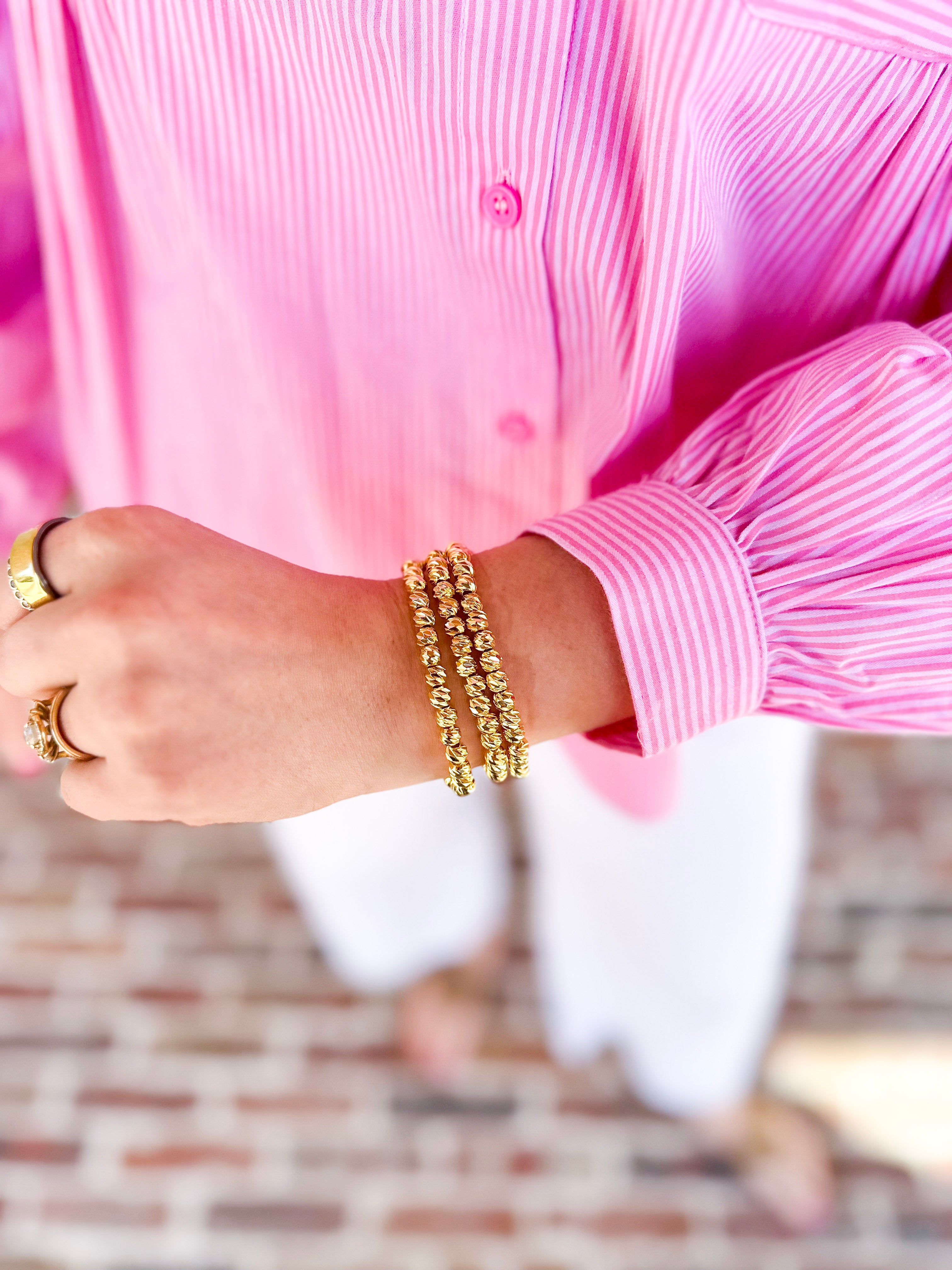 Easton Elle - Stretchy Beam Bracelet Large - RESTOCK-110 Jewelry & Hair-Easton Elle-July & June Women's Fashion Boutique Located in San Antonio, Texas
