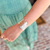 Easton Elle - Ulta Thick Plated Cuff Bracelet - Silver-110 Jewelry & Hair-Easton Elle-July & June Women's Fashion Boutique Located in San Antonio, Texas